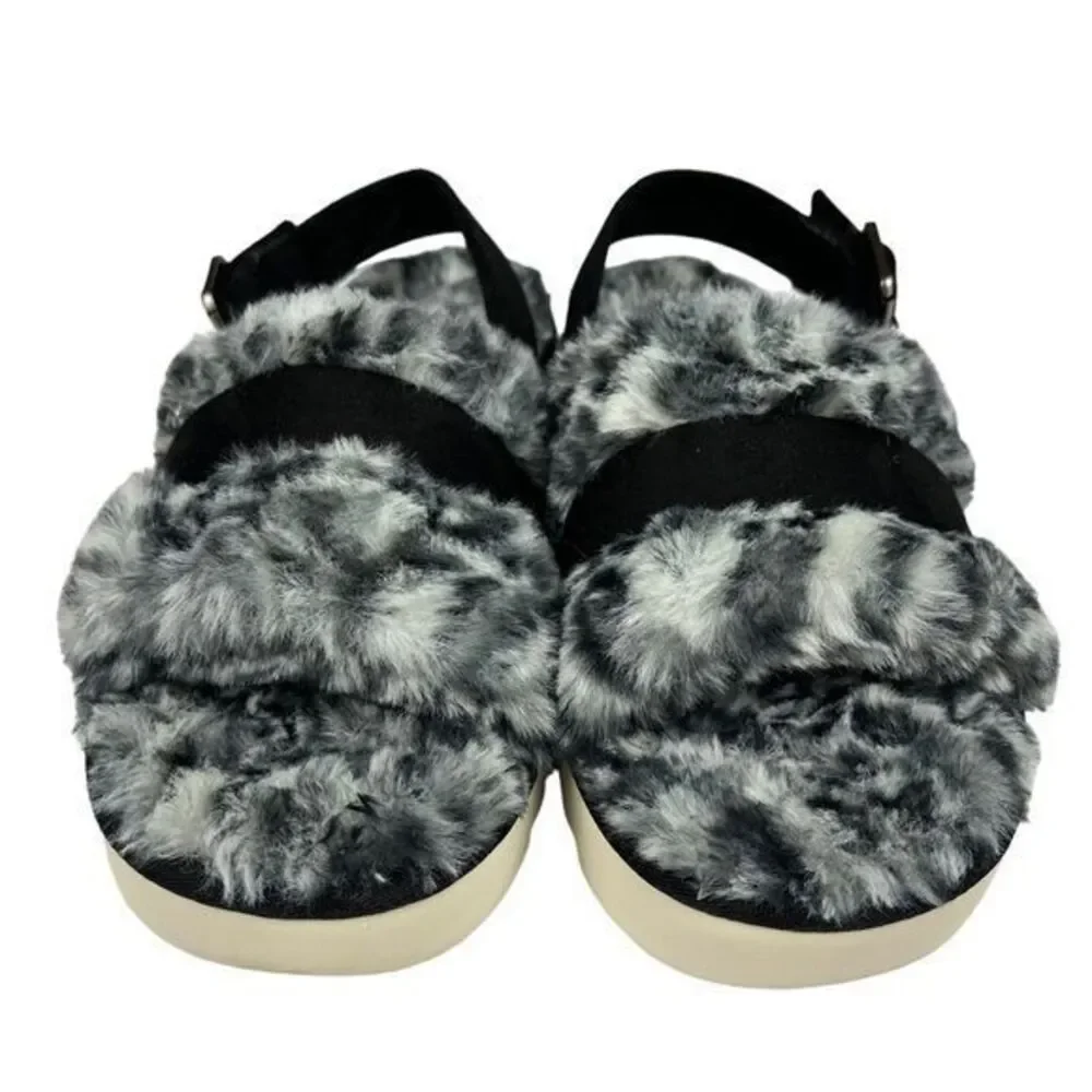 Koolaburra by UGG Fuzz'd‎ Out Adjustable Slide Sandals Womens Size 8